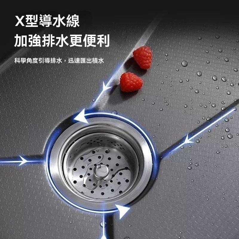 台中現貨【瀑布水槽】3mm厚 數顯 飛雨瀑布 廚房水槽 蜂窩壓紋 SUS304 廚房 大容量水槽 不鏽鋼 水槽-細節圖6