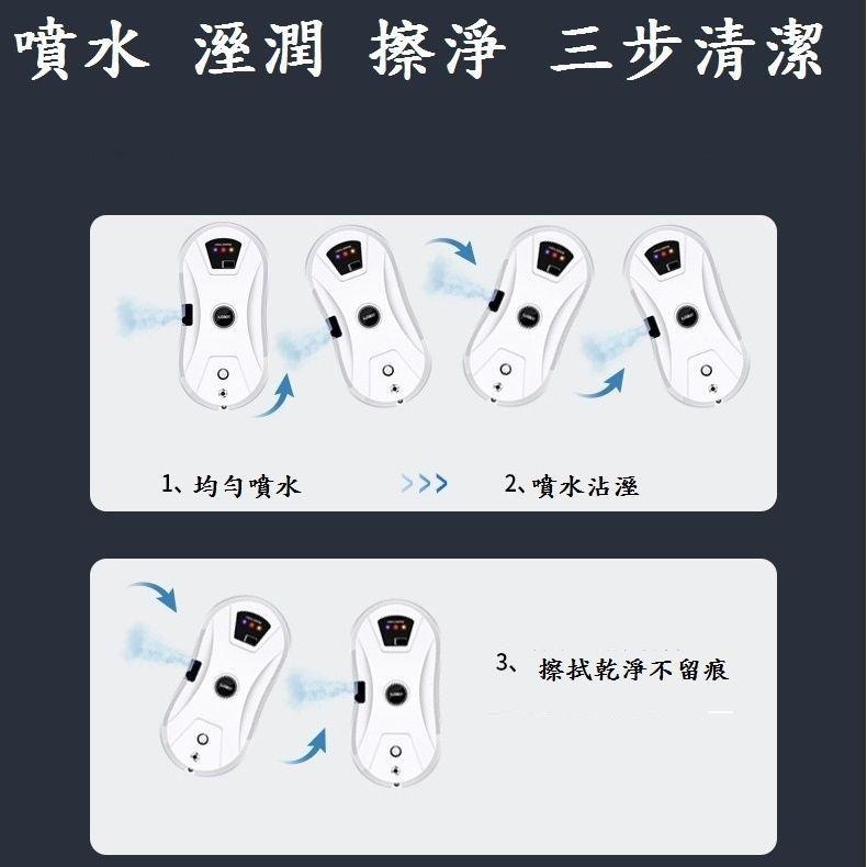 現貨 免運 保固半年【圓形擦窗機器人】全配備 智能 噴水 洗窗機器人 擦玻璃機 電動 遙控 擦窗神器 全自動 一鍵擦窗-細節圖4