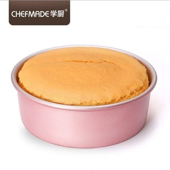 【*學廚WK9886/WK9887-玫瑰金6/8寸蛋糕模】陽極活底戚風蛋糕模 金色不沾模 蛋糕模烘焙模-細節圖7