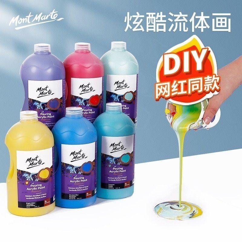【蒙瑪特流動丙烯顏料-1L】Mont Marte 蒙馬特 單罐販賣 流動畫 暴力熊 流動熊 流體畫 丙烯顏料 壓克力顏料-細節圖2