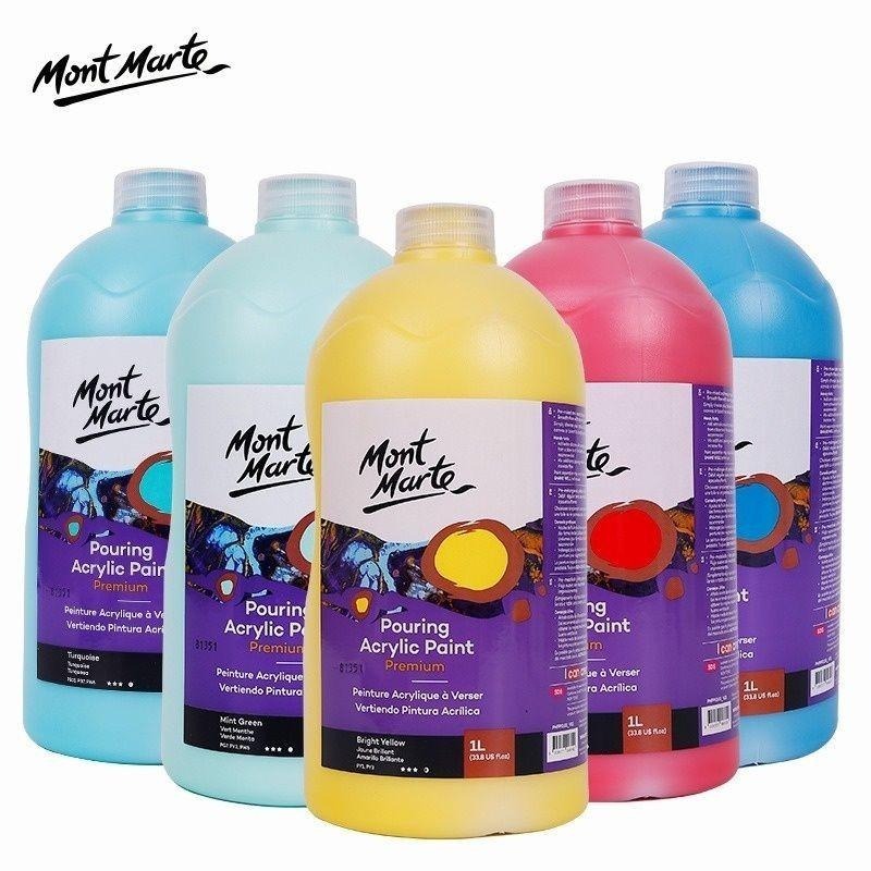 【蒙瑪特流動丙烯顏料-1L】Mont Marte 蒙馬特 單罐販賣 流動畫 暴力熊 流動熊 流體畫 丙烯顏料 壓克力顏料-細節圖4