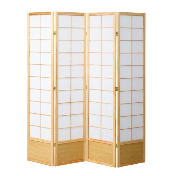 『全球生活家』快速出貨 MIT台灣製 180cm 日式典雅四片式實木屏風/玄關屏風-原木色/黑色(JP-S180-4)-規格圖3