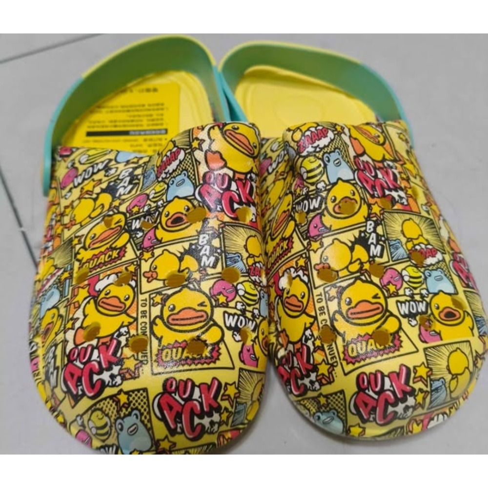 全新B.duck小黃鴨園丁拖鞋－－－19cm-細節圖2