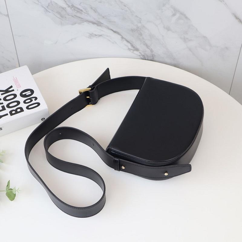 寬肩帶馬鞍包 單肩包 側背包 包包 休閒-細節圖3