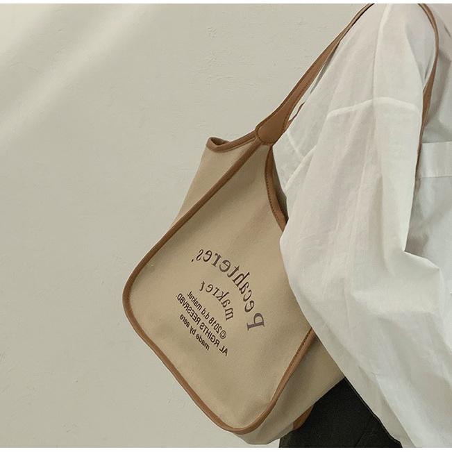 2色☻字母帆布包包☻百搭托特包☻大容量☻單肩腋下包-細節圖2