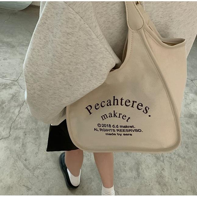 2色☻字母帆布包包☻百搭托特包☻大容量☻單肩腋下包-細節圖7