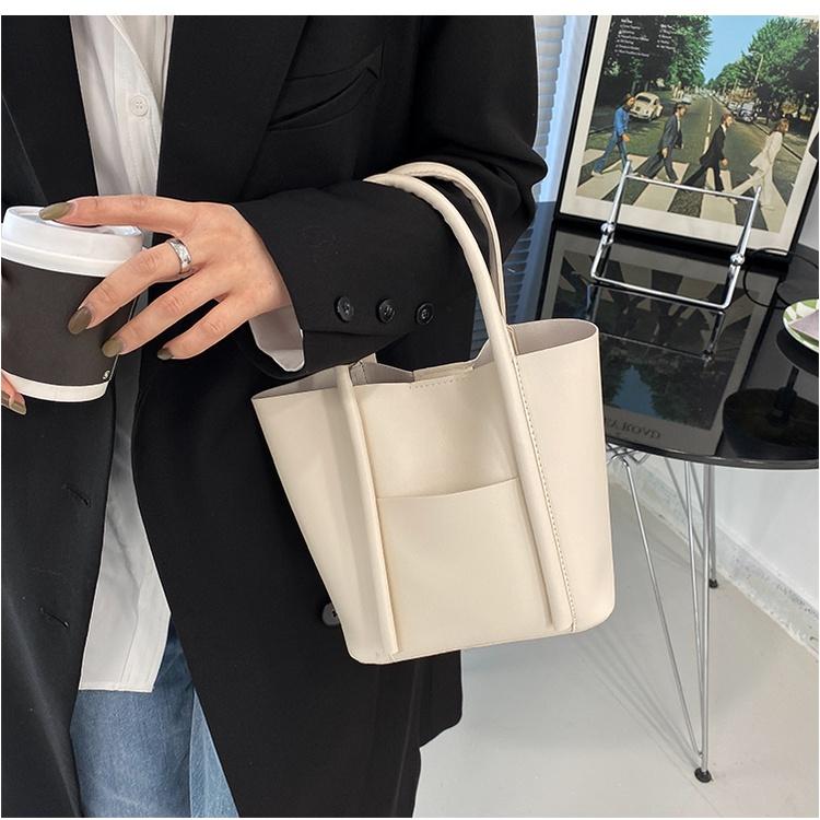 手提托特水桶包 歐美 休閒 軟面 大包 百搭-細節圖3