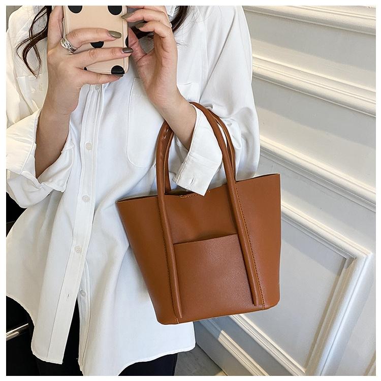 手提托特水桶包 歐美 休閒 軟面 大包 百搭-細節圖4