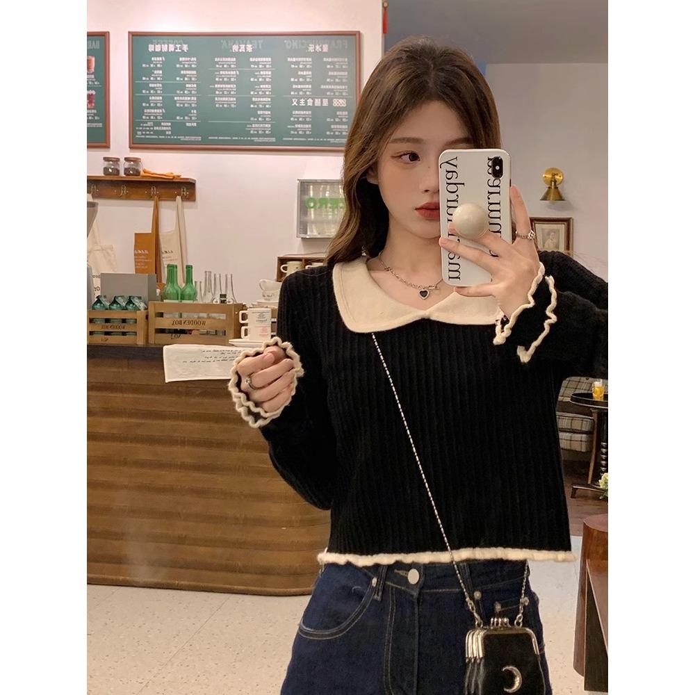 法式別緻短款上衣☻早秋新款-細節圖3