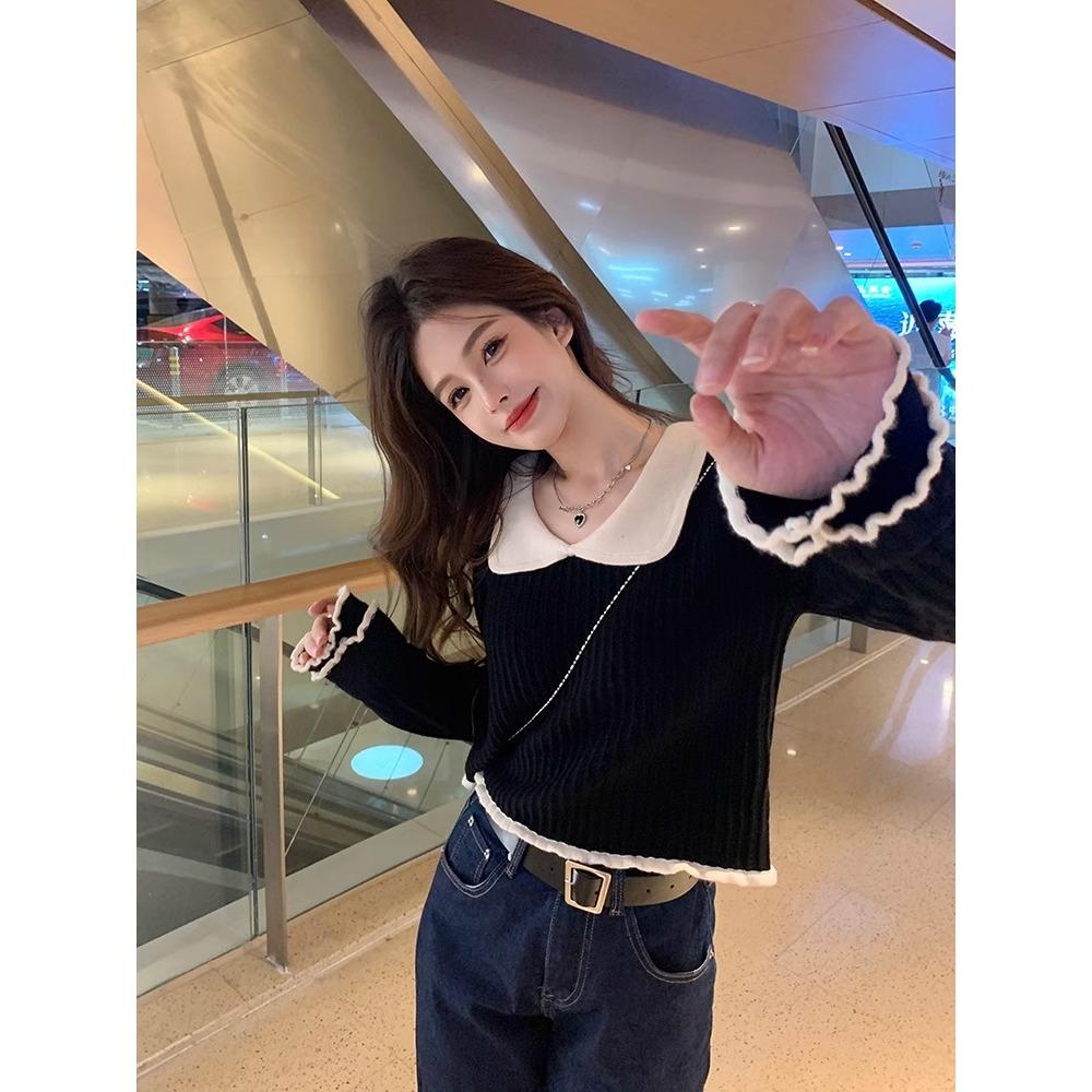 法式別緻短款上衣☻早秋新款-細節圖6