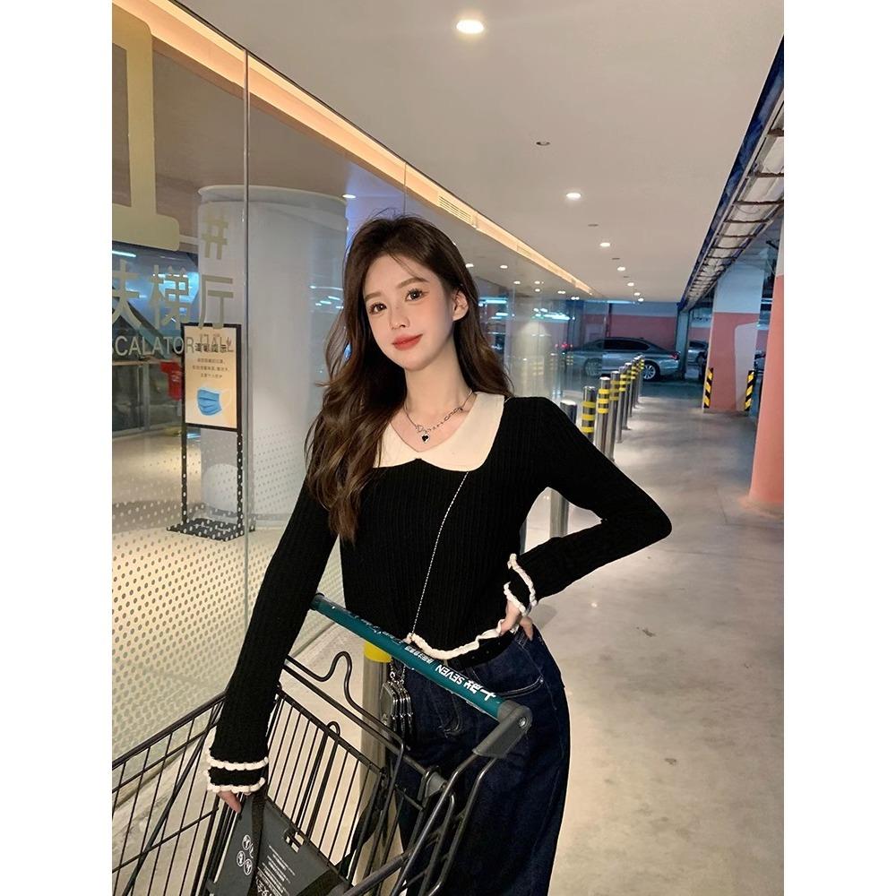 法式別緻短款上衣☻早秋新款-細節圖8