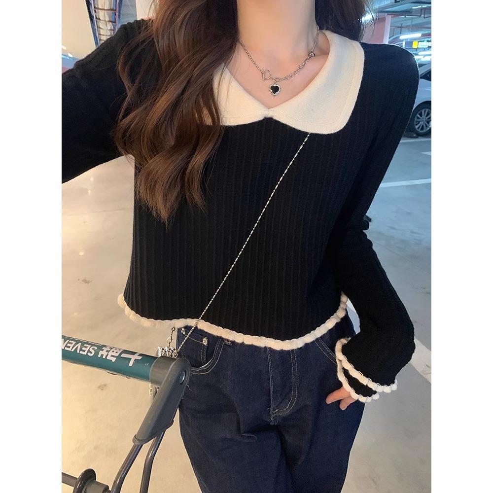 法式別緻短款上衣☻早秋新款-細節圖9