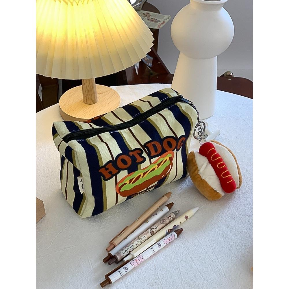 美式復古熱狗化妝包☻收納包 筆袋-細節圖4