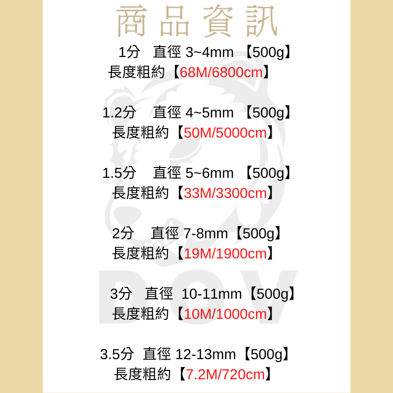 多夫【Dov Strap】 尼龍繩 （秤重500g） 塑膠繩 台灣製 繩子 帆布繩 PE繩 綁浮球 農用繩 漁網繩-細節圖2