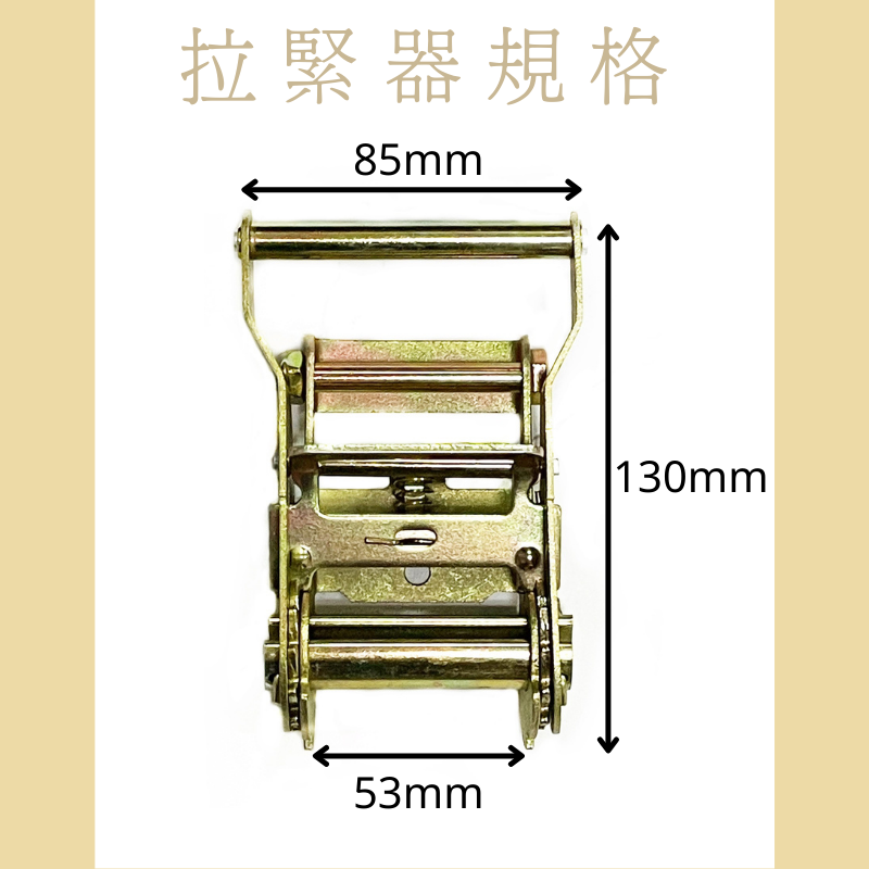 多夫【Dov Strap】 拉緊器 捆綁帶 綁帶 2吋 雙S鉤 棘輪綁帶 貨物綑綁帶 綑綁器 布猴 捆綁器 車頂架 貨車-細節圖4