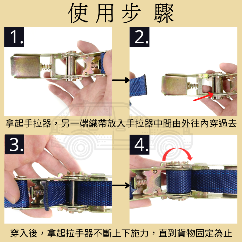 多夫【Dov Strap】 布猴 拉緊器 捆綁帶 MIT 迷你型 固定帶 3/4吋 綁帶 綑綁帶 捆綁器 車頂架綁帶-細節圖7