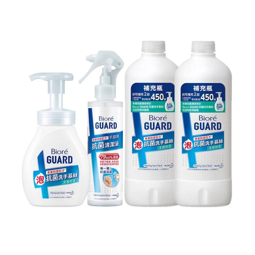 Bioré GUARD 抗菌洗手慕絲 尤加利香 壓頭瓶250ml/補充瓶450ml 抗菌 泡泡 慕斯 洗手