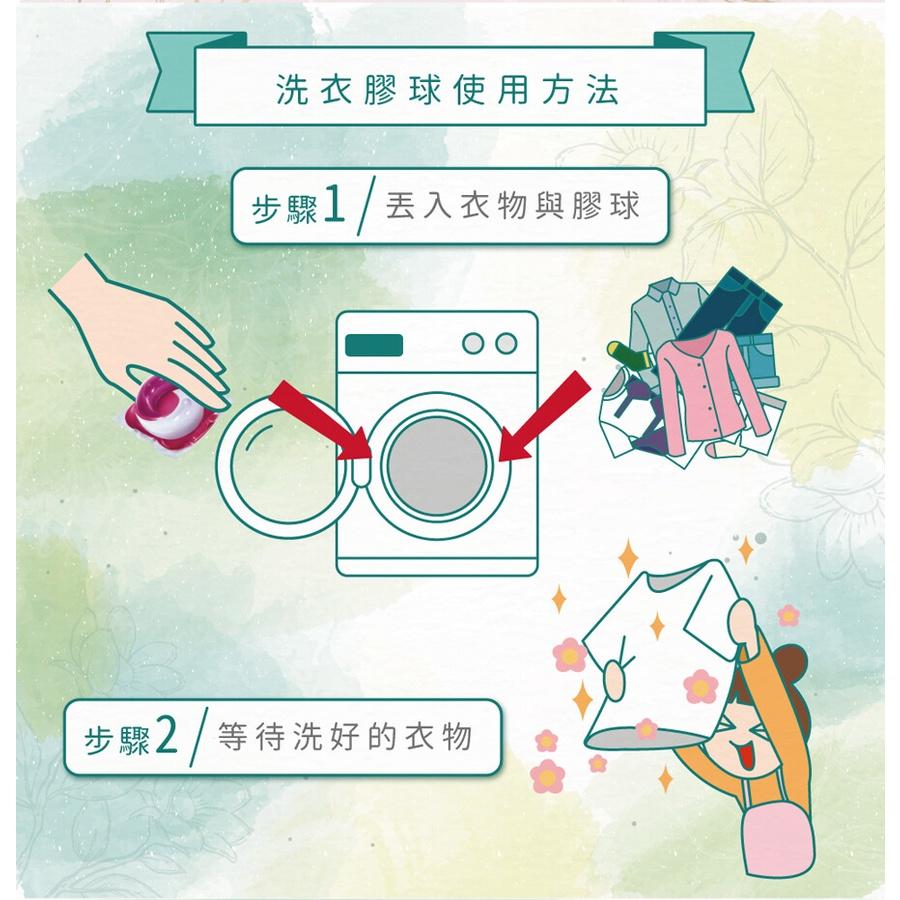 【另有箱購】日本 P&G 4D碳酸機能洗衣球12入 碳酸機能 強效洗淨 清淨花香 淡雅花香 洗衣球-細節圖3