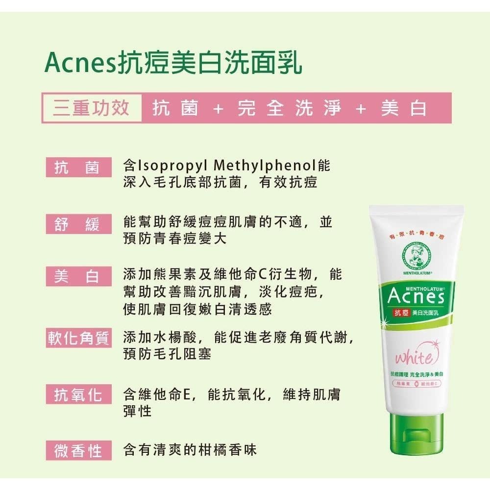 曼秀雷敦 Acnes 抗痘 系列 洗面乳 美白 多效 柔珠  抗痘凝膠 抗痘筆 調理水 沐浴乳600ml 抗痘-細節圖4