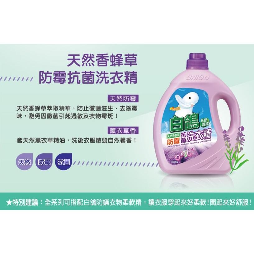 白鴿 天然濃縮抗菌洗衣精 瓶裝 補充包 抗病毒洗衣精 天然手洗精 尤加利防螨 棉花籽護纖 小蒼蘭 茉莉麝香 薰衣草-細節圖6