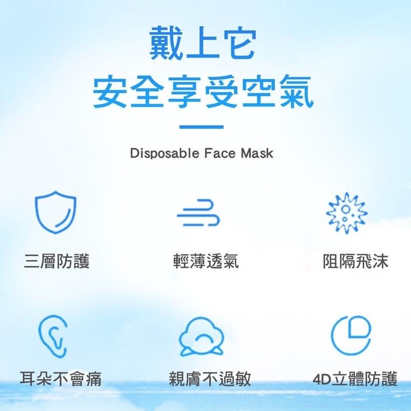 🌟翼慶-醫療平面口罩-一盒50入粉紅色/牛仔藍色/藍色/紫色/黃色 成人口罩/兒童口罩-細節圖4