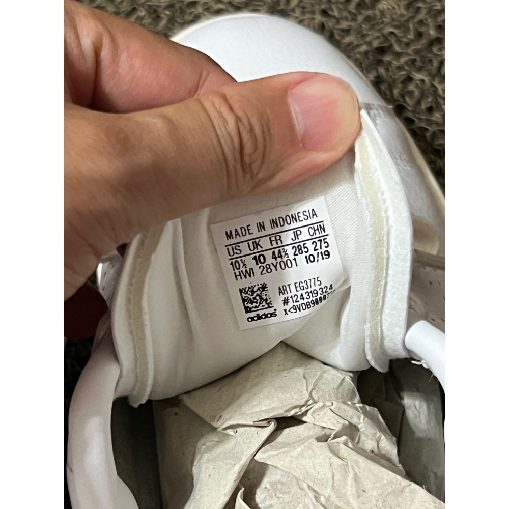 全新 Adidas EG7890 US10.5 白鞋-細節圖5