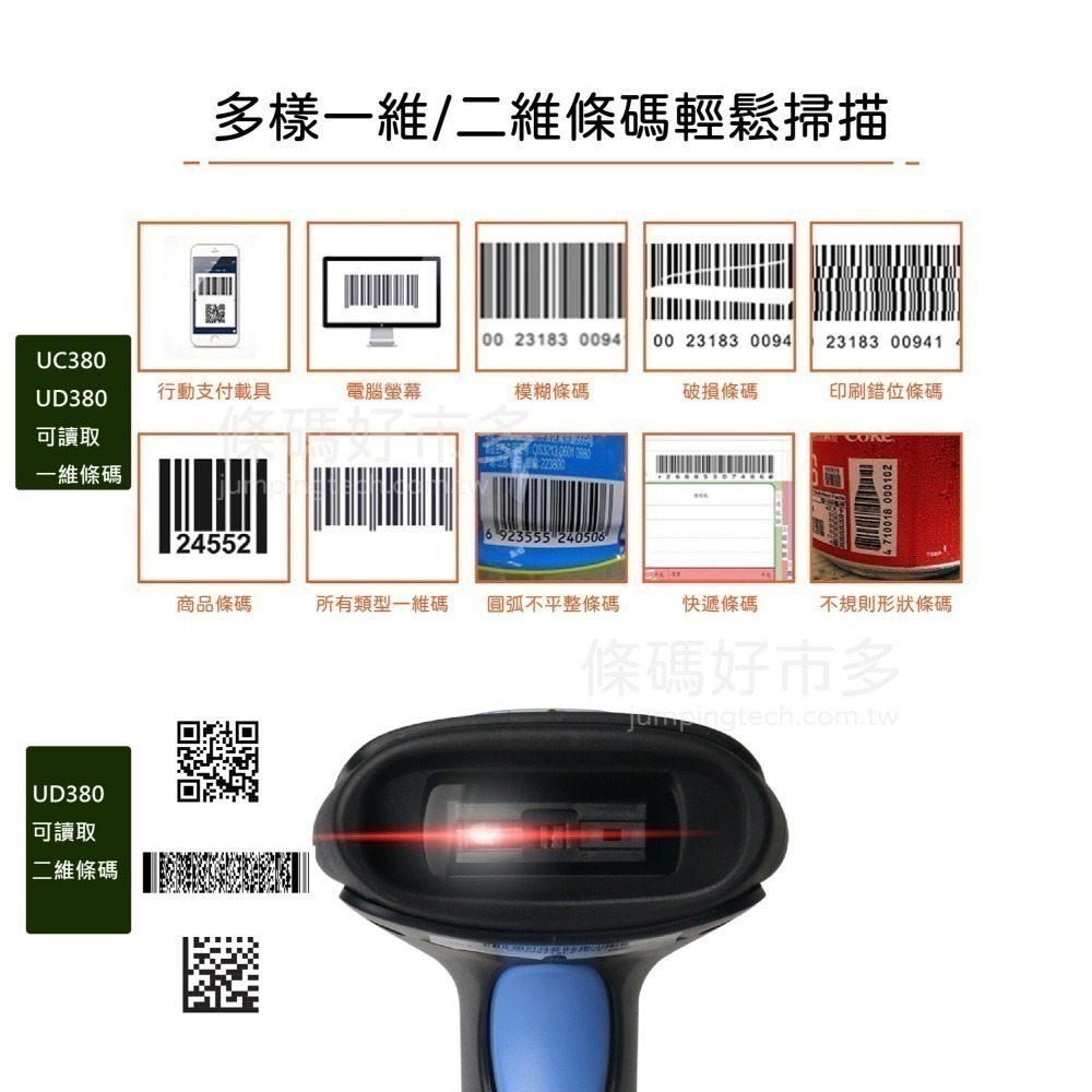 條碼好市多 一維和二維條碼掃描器二維可掃QR一維和一維掃描器掃電子發票載具行動支付平板手機創群V8/V6POS-細節圖6