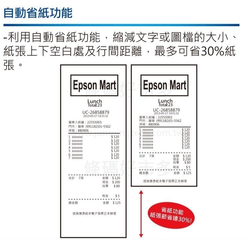 條碼好市多 EPSON TM-T70ii新經濟型熱感收據機出單機關貿綠界餐飲加油站UPOS肚肚資廚loyverse-細節圖6