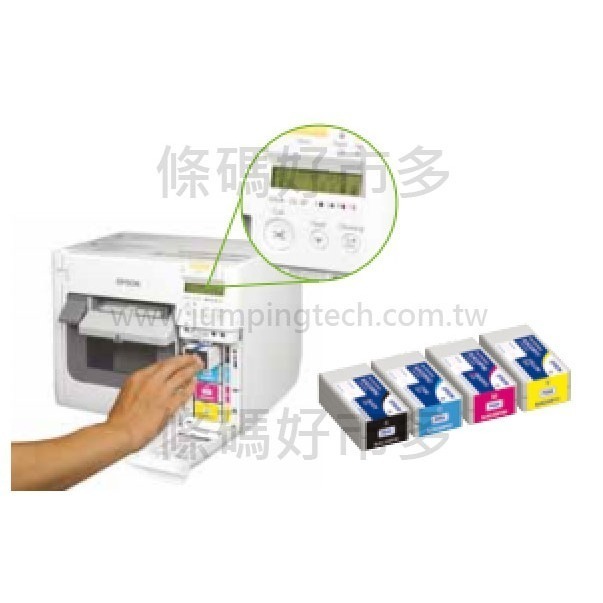 條碼好市多 EPSON TM-C3510墨水匣彩色標籤印表機原廠公司貨SJIC23P四色CMYK墨水匣墨水匣C3510-細節圖7