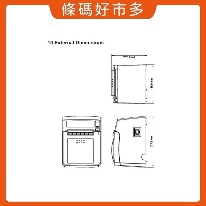 條碼好市多 WINPOS WP-T810原廠新品含稅熱感出單機8080ichief資廚肚肚綠界鼎新麻吉大麥POS系統-細節圖2