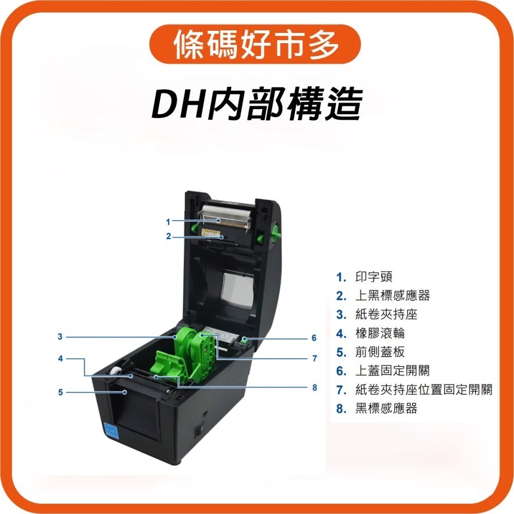 條碼好市多 DH220E USB版 D220有線網路版新上市TSC DH系列2 吋熱感標籤機TDP-225接續機種-細節圖5