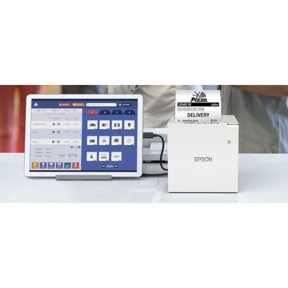 條碼好市多 EPSON TM-M30iii熱感出單機USB+LAN USB+LAN+WIFI+BT二種界面電子發票黑白色-細節圖9