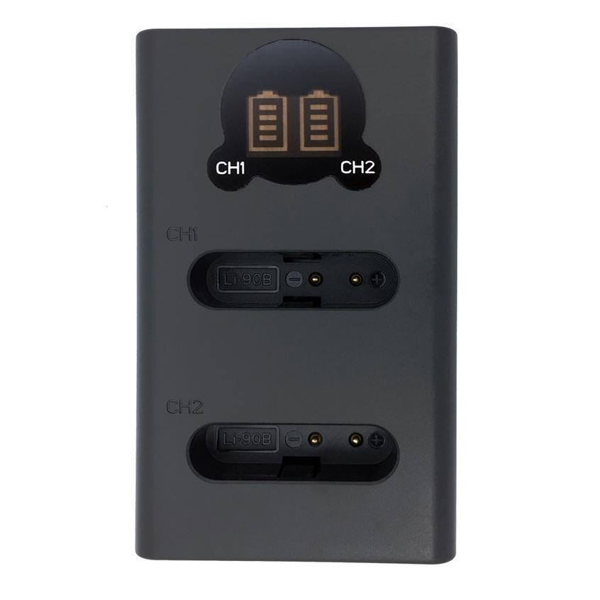 【ROWA樂華】FOR OLYMPUS LI-90B LCD顯示 Micro USB/Type-C USB雙充 電池-細節圖2