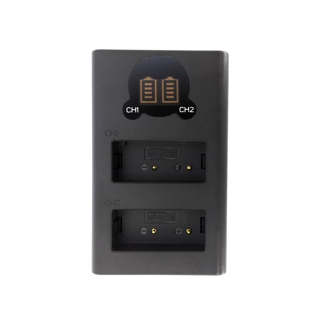 【ROWA 樂華】FOR FUJIFILM NP-W126 LCD顯示 Micro / Type-C 雙槽充電器 雙充-細節圖2