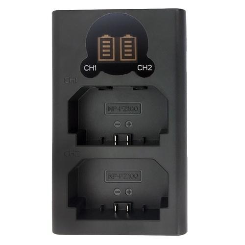 【ROWA樂華】FOR SONY NP-FZ100 LCD顯示 Micro USB / Type-C 雙槽充電器 雙充-細節圖2