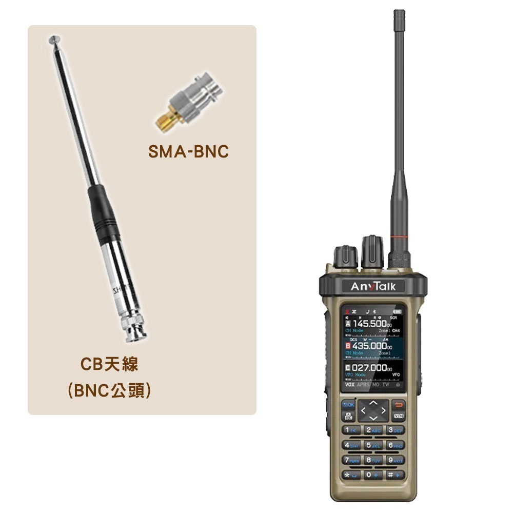 【AnyTalk】RT-950PRO 10W 三等業餘無線對講機 三頻段 航空 APRS GPS 一鍵對頻-規格圖8