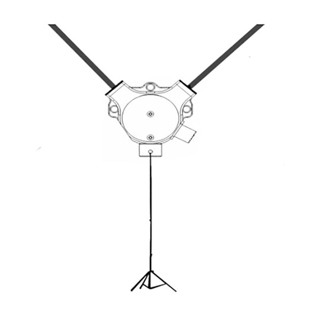 GUOHETEC 國赫 GH-V5 偶極全波天線 7MHz~430MHz 全波天線 4米三腳架 7D-FB 電纜線-細節圖2