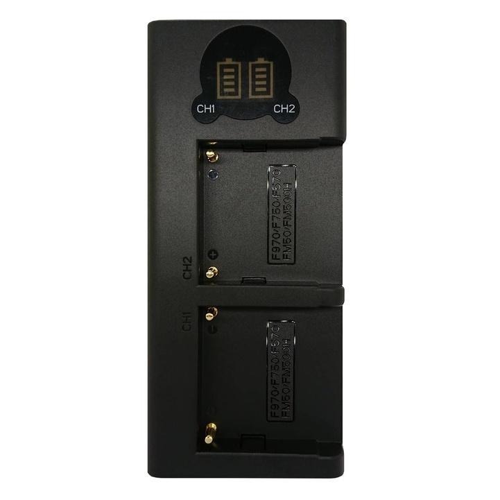 【ROWA 樂華】FOR SONY F550 F750 F970 F990 LCD顯示 Type-C 雙槽充電器 雙充-細節圖2