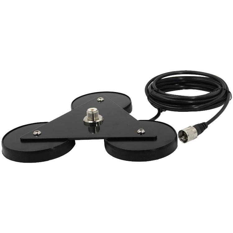 AnyTalk 強力三角吸盤座 + 4米訊號線 吸盤天線座 三角吸盤 磁吸天線座 吸盤座 無線電 對講機 車機 車隊-細節圖2