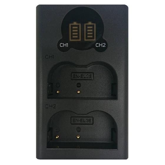 【ROWA 樂華】FOR NIKON EN-EL3 LCD顯示 Micro USB / Type-C USB 雙槽充電器-細節圖2