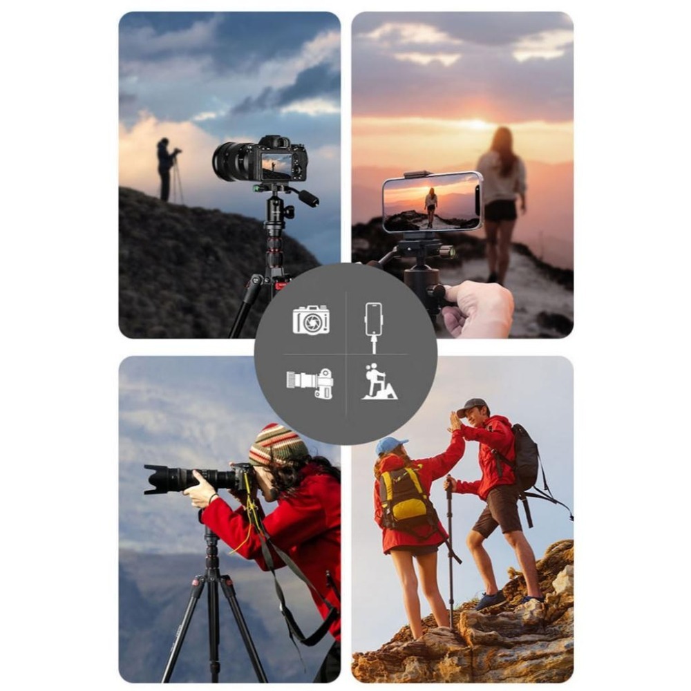 【ROWA 樂華】RW-353 專業鋁合金三腳架 手柄雲台 攝影腳架 相機腳架 單腳架 高度184cm 承重10kg-細節圖3