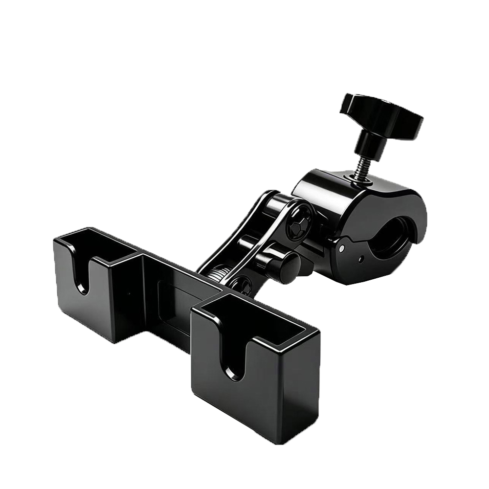 【AnyTalk】AT-H-1-A 雙槽對講機車用支架 夾扣款 對講機支架 手扒機座 兩用掛勾 汽車A柱扶手 托咪座-細節圖2