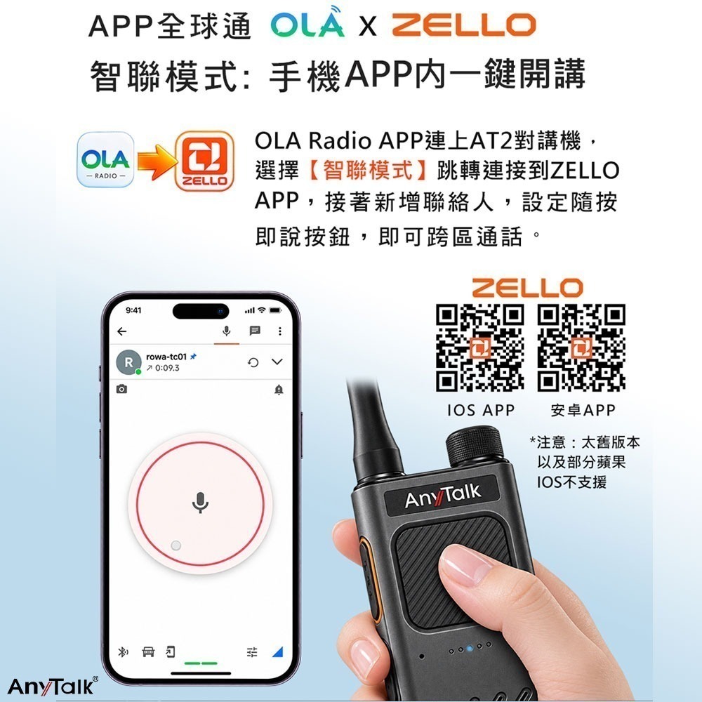 【AnyTalk】FRS-AT2APP 免執照無線對講機 一鍵對頻 頻道複製 Type-C充電 支援ZELLO-細節圖5