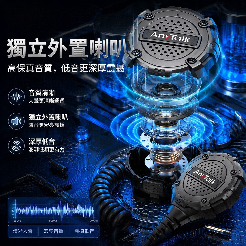 【AnyTalk】RT-950PRO 無線電對講機 專用手持麥克風 手麥-細節圖8