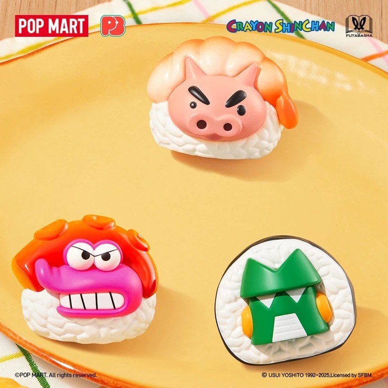POPMART泡泡瑪特 泡泡萌粒 蠟筆小新壽司系列公仔袋裝（5 粒）【冒嫣的鴻REDTOYS】-細節圖3