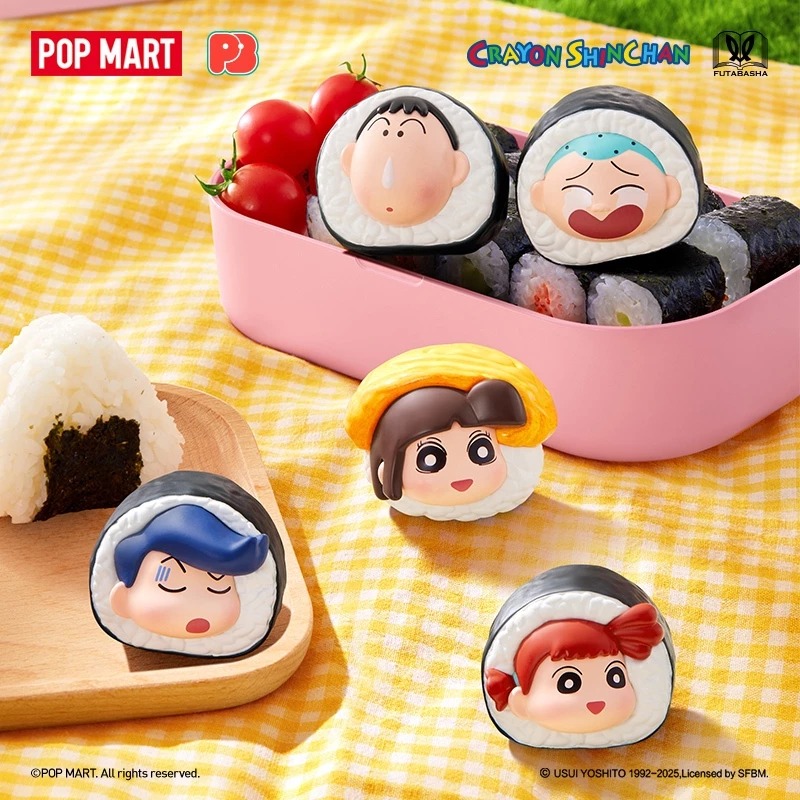 POPMART泡泡瑪特 泡泡萌粒 蠟筆小新壽司系列公仔袋裝（5 粒）【冒嫣的鴻REDTOYS】-細節圖4