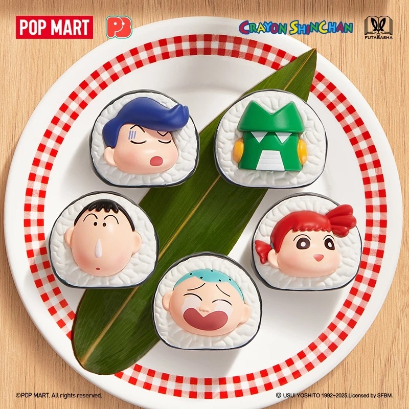 POPMART泡泡瑪特 泡泡萌粒 蠟筆小新壽司系列公仔袋裝（5 粒）【冒嫣的鴻REDTOYS】-細節圖5