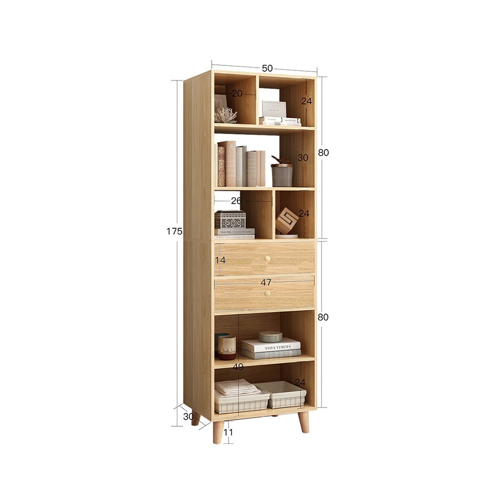 【E家工廠 003】書櫃 收納櫃 儲物櫃 書架 簡易書櫥 靠牆置物架 收納儲物層架 多功能展示櫃 可貨到付款-細節圖7