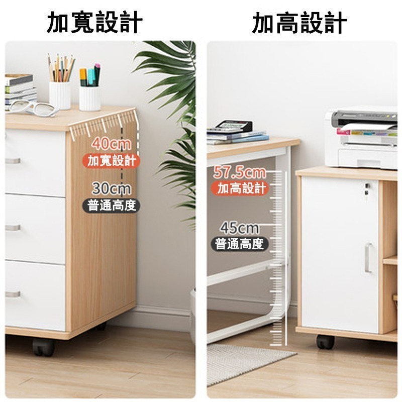 【E家工廠 034】文件櫃  辦公室移動文件櫃 帶鎖資料櫃子 抽屜儲物收納 檔案櫃 木質矮櫃 資料櫃 可貨到付款-細節圖6