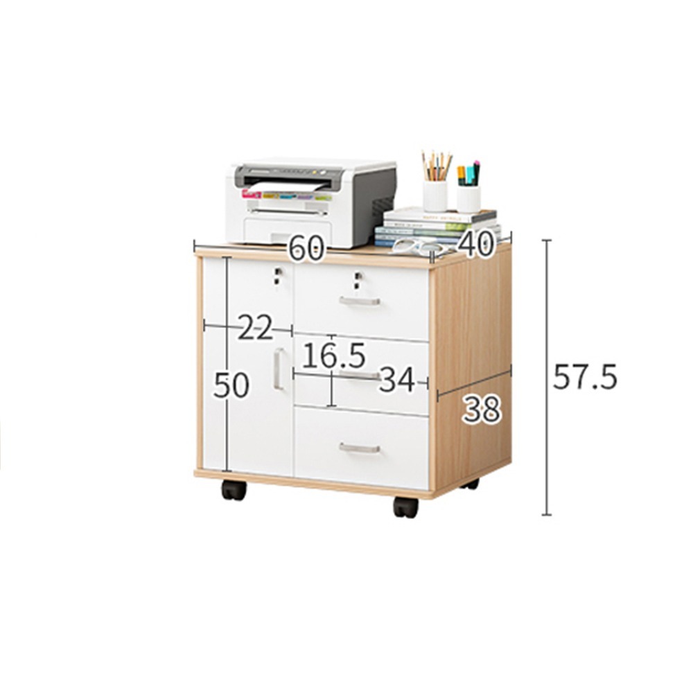 【E家工廠 034】文件櫃  辦公室移動文件櫃 帶鎖資料櫃子 抽屜儲物收納 檔案櫃 木質矮櫃 資料櫃 可貨到付款-細節圖7